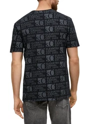 s.Oliver T-Shirt mit Logo-Print Dunkelblau/Schwarz