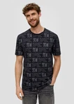 s.Oliver T-Shirt mit Logo-Print Dunkelblau/Schwarz