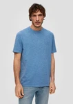 s.Oliver Kurzarmshirt Jerseyshirt Labelprint Hellblau/Blau/Grau