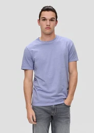 Kurzarmshirt T-Shirt mit Flammgarnstruktur