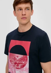 s.Oliver T-Shirt Kurzarmshirt Dunkelblau/Schwarz/Rot/Mischfarben