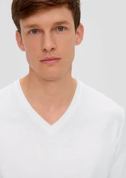s.Oliver Kurzarmshirt Basic-T-Shirt im 2er-Pack Weiß/Creme