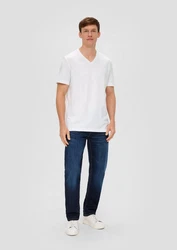 s.Oliver Kurzarmshirt Basic-T-Shirt im 2er-Pack Weiß/Creme