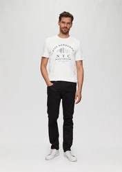 s.Oliver Kurzarmshirt Printshirt Weiß/Creme