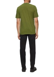 s.Oliver Kurzarmshirt Printshirt Dunkelgrün/Grün