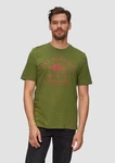 s.Oliver Kurzarmshirt Printshirt Dunkelgrün/Grün