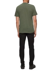 s.Oliver T-Shirt mit V-Ausschnitt Dunkelgrün/Grün