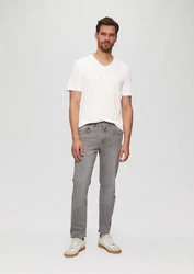 s.Oliver T-Shirt mit V-Ausschnitt weiß