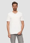 s.Oliver T-Shirt mit V-Ausschnitt weiß