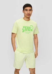 Kurzarmshirt Baumwoll-T-Shirt mit Frontprint Artwork