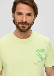 s.Oliver Kurzarmshirt Frontprint Artwork Neonfarben/Grün/Hellgrün/Gelb