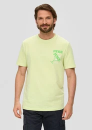 Kurzarmshirt Baumwoll-T-Shirt mit Frontprint Artwork