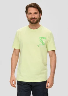 s.Oliver Kurzarmshirt Frontprint Artwork Neonfarben/Grün/Hellgrün/Gelb