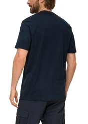 s.Oliver Kurzarmshirt Frontprint Artwork Rosa/Braun/Lila/Blau