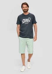 s.Oliver Kurzarmshirt Frontprint Artwork Rosa/Braun