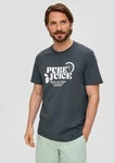 s.Oliver Kurzarmshirt Frontprint Artwork Rosa/Braun