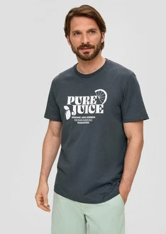 s.Oliver Kurzarmshirt Frontprint Artwork Rosa/Braun s.Oliver Kurzarmshirt Frontprint Artwork Rosa/Braun