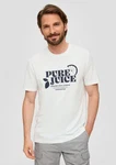 s.Oliver Kurzarmshirt Frontprint Artwork Rosa/Creme