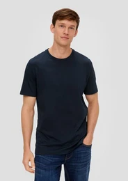 Kurzarmshirt Basic-T-Shirt aus Baumwolle im 2er-Pack