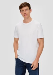 s.Oliver T-Shirt Regular Fit (2-tlg) Rundhals Kurzarm Weiß/Creme