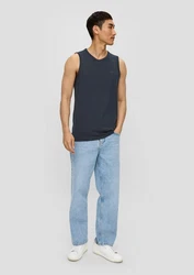 s.Oliver Shirttop Artwork Dunkelblau/Blau