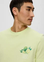 s.Oliver T-Shirt mit Frontprint Artwork Hellgrün/Neonfarben/Grün
