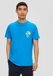 s.Oliver T-Shirt mit Frontprint Artwork Blau/Hellblau/Türkis