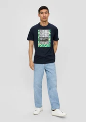 s.Oliver T-Shirt mit Frontprint Artwork Dunkelblau/Blau/Türkis/Mischfarben