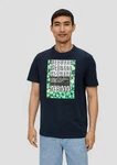 s.Oliver T-Shirt mit Frontprint Artwork Dunkelblau/Blau/Türkis/Mischfarben