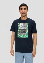 s.Oliver T-Shirt mit Frontprint Artwork Dunkelblau/Blau/Türkis/Mischfarben