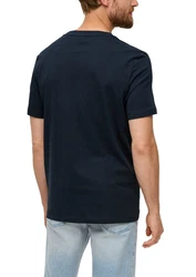 s.Oliver T-Shirt mit Frontprint Artwork Blau