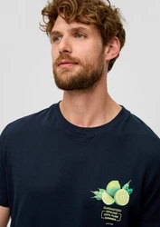 s.Oliver T-Shirt mit Frontprint Artwork Blau