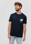 s.Oliver T-Shirt mit Frontprint Artwork Blau