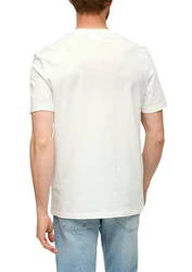 s.Oliver T-Shirt mit Frontprint Artwork Weiß/Grün/Hellblau/Gelb