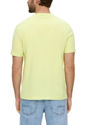 s.Oliver Kurzarmshirt T-Shirt Label-Print Artwork 