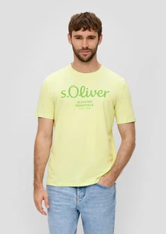 s.Oliver Kurzarmshirt T-Shirt Label-Print Artwork s.Oliver Kurzarmshirt T-Shirt Label-Print Artwork