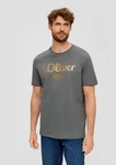 s.Oliver Kurzarmshirt T-Shirt Label-Print Artwork 