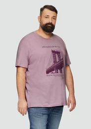 Kurzarmshirt T-Shirt mit Print Artwork