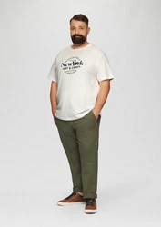 s.Oliver Kurzarmshirt T-Shirt mit Print Artwork Khaki/Dunkelblau/Beige/Gelb/Weiß