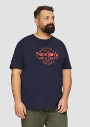 Kurzarmshirt T-Shirt mit Print Artwork
