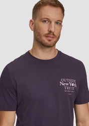s.Oliver T-Shirt Kurzarmshirt Dunkelblau/Lila/Fliederfarben