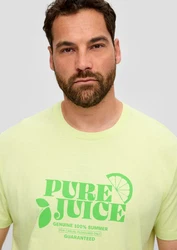 s.Oliver Kurzarmshirt mit Frontprint Artwork Grün/Neonfarben/Hellgrün