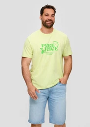 Kurzarmshirt Baumwoll-T-Shirt mit Frontprint Artwork