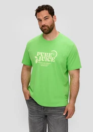 Kurzarmshirt Baumwoll-T-Shirt mit Frontprint Artwork