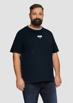 s.Oliver Kurzarmshirt T-Shirt mit Artwork Dunkelblau/Braun