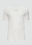 s.Oliver T-Shirt mit Flammgarnstruktur Logo Weiß/Khaki/Grau/Hellgrün/Creme