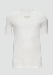 s.Oliver T-Shirt mit Flammgarnstruktur Logo Weiß/Khaki/Grau/Hellgrün/Creme