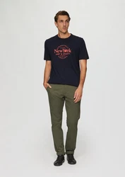 s.Oliver T-Shirt mit Print Artwork Khaki/Dunkelblau/Dunkelgrün/Blau