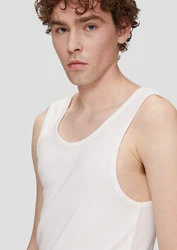 QS Shirttop Tanktop T-Shirt Weiß/Creme