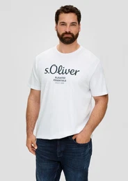 Kurzarmshirt T-Shirt mit Logo-Print